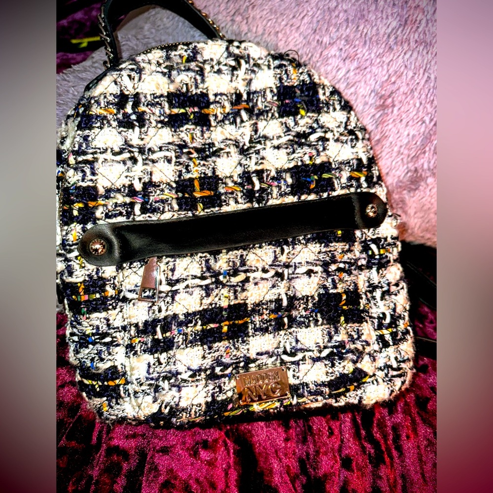 NYC Madden Smaller Size Backpack 9" X 10. With Handle And Straps